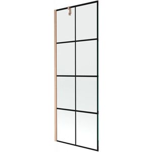 MEXEN/S - Next vaňová zástena FIX 70 x 150, čierna vzor, meď kartáčovaná - 895-070-000-00-70-77 895-070-000-00-77-65 vyobraziť