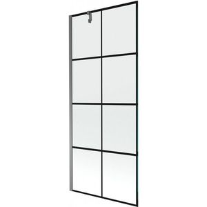 MEXEN/S - Next vaňová zástena FIX 80 x 150, čierna vzor, grafit metal 895-080-000-00-77-95 vyobraziť