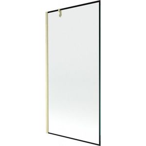 MEXEN/S - Next vaňová zástena FIX 90 x 150, čierna vzor, zlatá kartáčovaná 895-090-000-00-70-55 vyobraziť