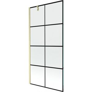 MEXEN/S - Next vaňová zástena FIX 90 x 150, čierna vzor, zlatá kartáčovaná 895-090-000-00-77-55 vyobraziť