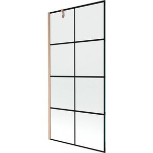 MEXEN/S - Next vaňová zástena FIX 90 x 150, čierna vzor, meď kartáčovaná - 895-090-000-00-70-77 895-090-000-00-77-65 vyobraziť