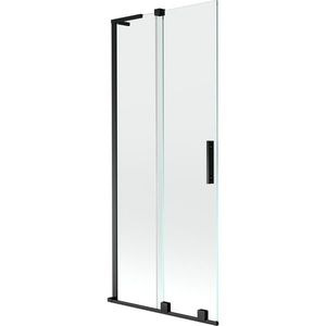 MEXEN/S - Velar L dvojkrídlová posuvná vaňová zástena 85 x 150, transparent, čierna 896-085-003-01-70 vyobraziť