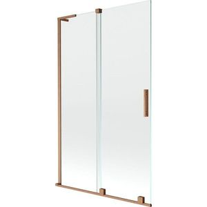 MEXEN/S - Velar L dvojkrídlová posuvná vaňová zástena 110 x 150, transparent, meď kartáčovaná 896-110-003-01-65 vyobraziť