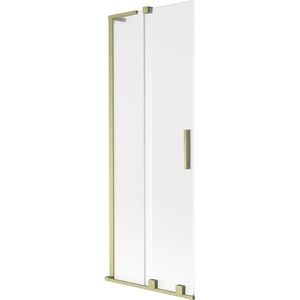 MEXEN/S - Velar L dvojkrídlová posuvná vaňová zástena 70 x 150, dekor, zlatá kartáčovaná 896-070-003-31-55 vyobraziť