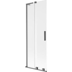 MEXEN/S - Velar L dvojkrídlová posuvná vaňová zástena 70 x 150, dekor, grafit kartáčovaná 896-070-003-31-66 vyobraziť