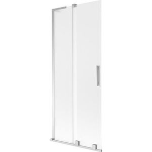 MEXEN/S - Velar L dvojkrídlová posuvná vaňová zástena 80 x 150, dekor, chróm 896-080-003-31-01 vyobraziť