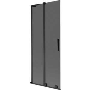 MEXEN/S - Velar L dvojkrídlová posuvná vaňová zástena 80 x 150, grafit, čierna 896-080-003-41-70 vyobraziť