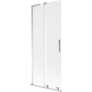 MEXEN/S - Velar L dvojkrídlová posuvná vaňová zástena 85 x 150, dekor, chróm 896-085-003-31-01 vyobraziť