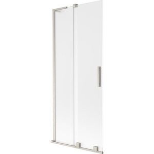 MEXEN/S - Velar L dvojkrídlová posuvná vaňová zástena 85 x 150, dekor, nikel kartáčovaný 896-085-003-31-97 vyobraziť