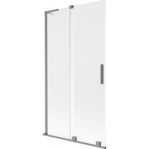 MEXEN/S - Velar L dvojkrídlová posuvná vaňová zástena 100 x 150, dekor, grafit metal 896-100-003-31-95 vyobraziť