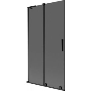 MEXEN/S - Velar L dvojkrídlová posuvná vaňová zástena 100 x 150, grafit, čierna 896-100-003-41-70 vyobraziť