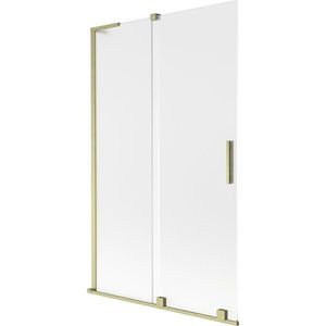 MEXEN/S - Velar L dvojkrídlová posuvná vaňová zástena 110 x 150, dekor, zlatá kartáčovaná 896-110-003-31-55 vyobraziť