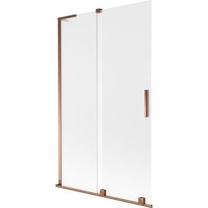 MEXEN/S - Velar L dvojkrídlová posuvná vaňová zástena 110 x 150, dekor, ružové zlato 896-110-003-31-60 vyobraziť