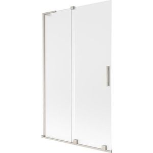 MEXEN/S - Velar L dvojkrídlová posuvná vaňová zástena 110 x 150, dekor, nikel kartáčovaný 896-110-003-31-97 vyobraziť