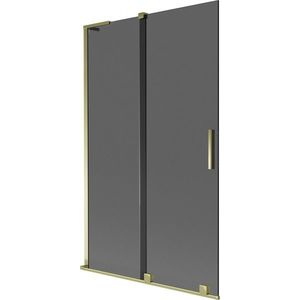 MEXEN/S - Velar L dvojkrídlová posuvná vaňová zástena 110 x 150, grafit, zlatá 896-110-003-41-50 vyobraziť