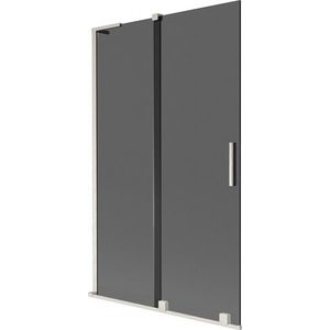 MEXEN/S - Velar L dvojkrídlová posuvná vaňová zástena 110 x 150, grafit, nikel kartáčovaný 896-110-003-41-97 vyobraziť