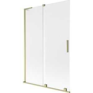 MEXEN/S - Velar L dvojkrídlová posuvná vaňová zástena 120 x 150, dekor, zlatá kartáčovaná 896-120-003-31-55 vyobraziť