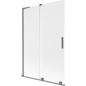 MEXEN/S - Velar L dvojkrídlová posuvná vaňová zástena 120 x 150, dekor, grafit metal 896-120-003-31-95 vyobraziť