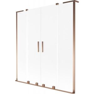 MEXEN/S - Velar L Duo dvojkrídlová posuvná vaňová zástena 140 x 150, dekor, ružové zlato 896-140-003-32-60 vyobraziť