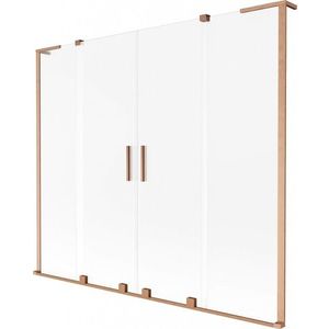 MEXEN/S - Velar L Duo dvojkrídlová posuvná vaňová zástena 170 x 150, dekor, meď kartáčovaná 896-170-003-32-65 vyobraziť