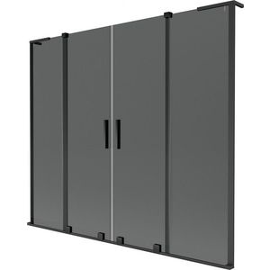 MEXEN/S - Velar L Duo dvojkrídlová posuvná vaňová zástena 170 x 150, grafit, čierna 896-170-003-42-70 vyobraziť