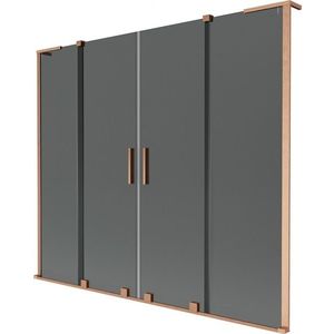 MEXEN/S - Velar L Duo dvojkrídlová posuvná vaňová zástena 200 x 150, grafit, meď kartáčovaná 896-200-003-42-65 vyobraziť