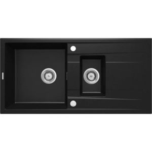 DEANTE DEANTE - Eridan čierna - Granitový drez, 1.5 - bowl s odkvapkávačom ZQE_N513 vyobraziť