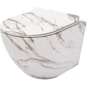 REA - Závesná WC misa vrátane sedátka RIMLESS Carlos Slim Lava matná REA-C8004 vyobraziť