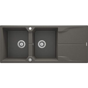 DEANTE DEANTE - Andante antracit metalic - Granitový drez, 2 - bowl s odkvapkávačom ZQN_T213 vyobraziť
