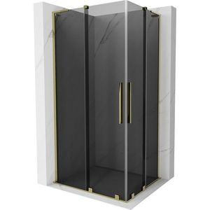 MEXEN/S - Velar L Duo sprchovací kút, posuvné dvere 90 x 80, grafit, zlato 871-090-080-02-43-50 vyobraziť