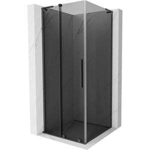 MEXEN/S - Velar L sprchovací kút, posuvné dvere 100 x 100, grafit, grafit kartáčovaná 871-100-100-43-66 vyobraziť