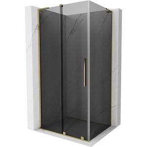 MEXEN/S - Velar L sprchovací kút, posuvné dvere 110 x 100, grafit, zlato 871-110-100-43-50 vyobraziť