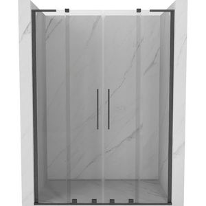 MEXEN/S - Velar L Duo posuvné sprchové dvere 140, transparent, grafit kartáčovaná 871-140-003-02-66 vyobraziť