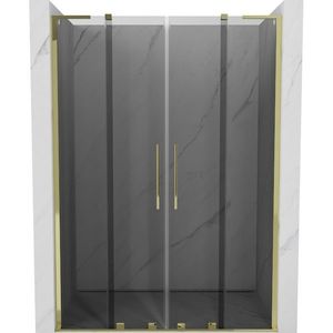 MEXEN/S - Velar L Duo posuvné sprchové dvere 160, grafit, zlatá 871-160-003-42-50 vyobraziť