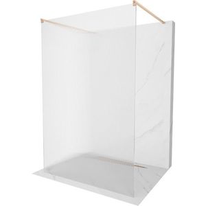 MEXEN/S - Kioto samostatne stojaca sprchová zástena 110 x 200, prúžky 8 mm, meď kartáčovaná 800-110-002-65-09 vyobraziť