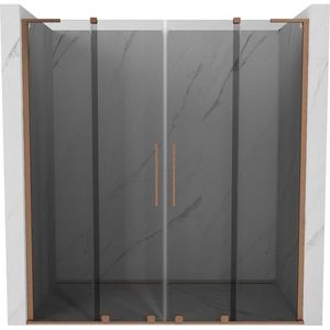 MEXEN/S - Velar L Duo posuvné sprchové dvere 170, grafit, meď kartáčovaná 871-170-003-42-65 vyobraziť