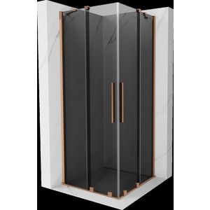 MEXEN/S - Velar Duo sprchovací kút, posuvné dvere 80 x 80, grafit, meď kartáčovaná 871-080-080-42-65 vyobraziť