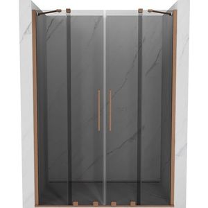 MEXEN/S - Velar Duo posuvné sprchové dvere 140, grafit, meď kartáčovaná 871-140-000-42-65 vyobraziť