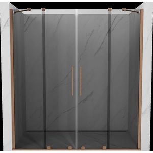 MEXEN/S - Velar Duo posuvné sprchové dvere 170, grafit, meď kartáčovaná 871-170-000-42-65 vyobraziť