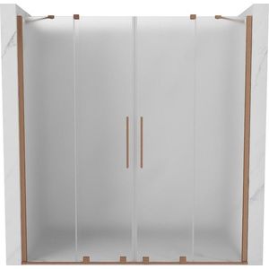 MEXEN/S - Velar Duo posuvné sprchové dvere 180, dekor, meď kartáčovaná 871-180-000-32-65 vyobraziť