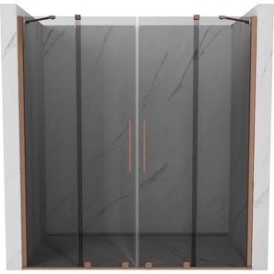 MEXEN/S - Velar Duo posuvné sprchové dvere 200, grafit, meď kartáčovaná 871-200-000-42-65 vyobraziť