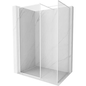 MEXEN/S - Kioto-F Sprchová zástena WALK-IN s rámom 105 x 80, transparent 8 mm, biela 800-105-202-04-20-080 vyobraziť