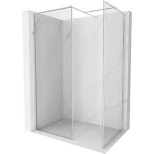 MEXEN/S - Kyoto-F Sprchová zástena WALK-IN s rámom 130 x 120, transparent 8 mm, nikel kartáčovaný 800-130-202-04-97-120 vyobraziť
