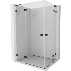 MEXEN/S - Lunar L Duo sprchovací kút dvere krídlové 90 x 85, transparent, čierna 834L-090L-085P-70-00 vyobraziť