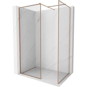 MEXEN/S - Kyoto-F Sprchová zástena WALK-IN s rámom 110 x 90, transparent 8 mm, meď kartáčovaná 800-110-202-04-65-090 vyobraziť