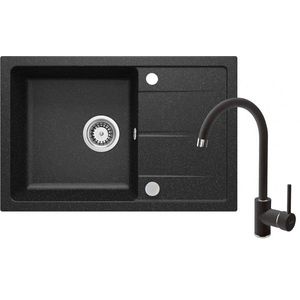 DEANTE DEANTE - Leda grafit - Granitový drez vrátane batérie, 1 - bowl s odkvapkávačom ZRDA2113 vyobraziť