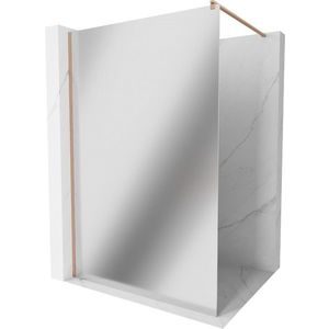 MEXEN/S - Kioto Sprchová zástena WALK-IN 110 x 200, zrkadlové 8 mm, meď kartáčovaná 800-110-101-65-50 vyobraziť