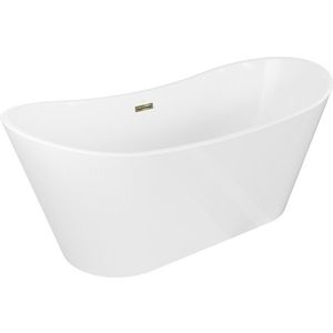 MEXEN/S - Montana vaňa voľne stojaca 150 x 75, biela, sifón a prepad zlatá 52011507500-50 vyobraziť