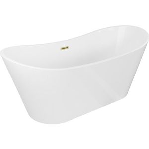 MEXEN/S - Montana vaňa voľne stojaca 150 x 75, biela, sifón a prepad zlatá kartáčovaná 52011507500-55 vyobraziť