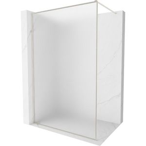 MEXEN/S - Kioto-XF Sprchová zástena WALK-IN s rámom 110 x 202, dekor 10 mm, nikel kartáčovaný 800-110-104-97-30-X vyobraziť